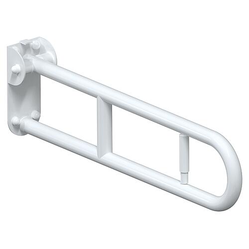 Hinged support rail Elida Classic with paper roll holder White Antibacterial WxHxD:32x209x700mm