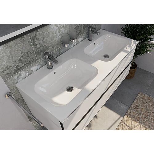 Kit de meubles de salle de bains Benaro blanc mat avec lavabo en Céramique blanc Anwendung 2