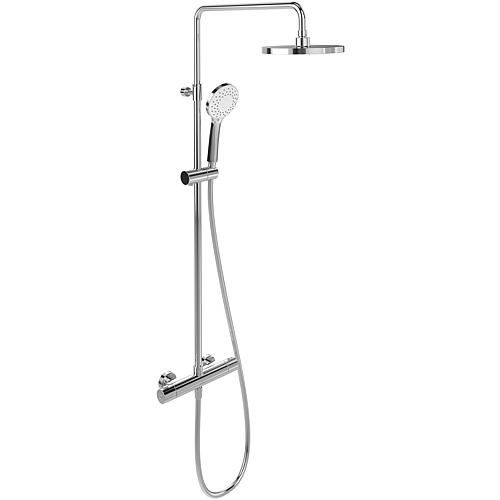 Duschsystem V&B Universal Showers mit Handbrause, Kopfbrause ø: 230mm und Thermostat, chrom
