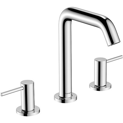 Mitigeur de lavabo 3 trous Hansgrohe Tecturis S saillie 139 mm avec garniture d'écoulement Push-Open chrome