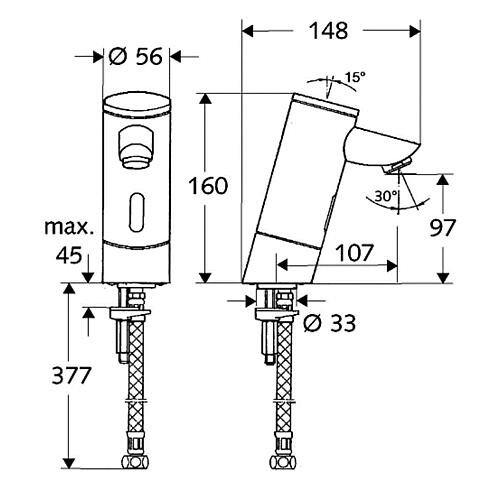 Schell Puris E HD-K basin mixer without mixer