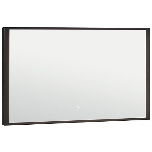 LED mirror Oselva w. touch switch, w. black frame, 1000x800mm