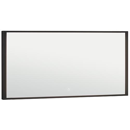 LED mirror Oselva w. touch switch, w. black frame, 1200x800mm