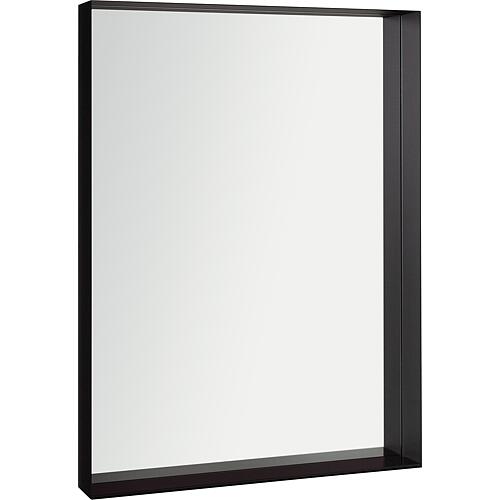 Viskan mirror with black frame and glass shelf, 600x800mm