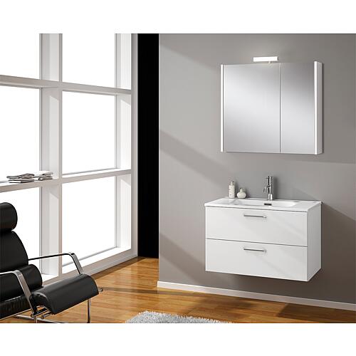 Noa washbasin base cabinet with ceramic washbasin
805 mm width