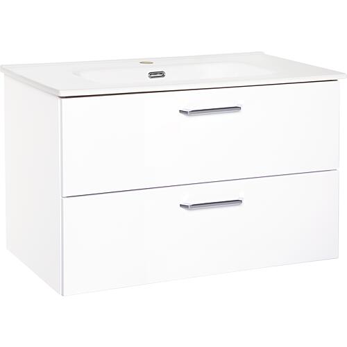 Noa washbasin base cabinet with ceramic washbasin
805 mm width Standard 1