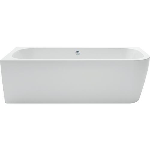 Corner Bathtubs Loup WxHxD:1800x580x800 mm curved right without drain with overflow hole, white acrylic