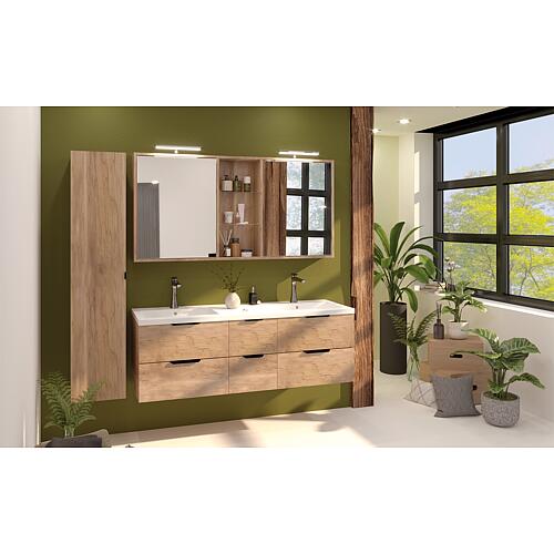 Bathroom furniture set with 6 front pull-outs