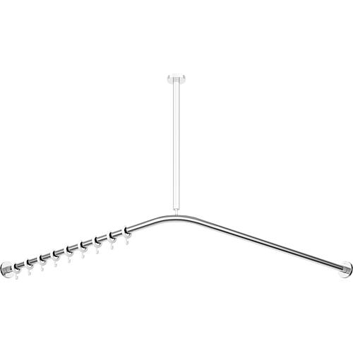 Duschvorhangstange Hewi Sytem 900, 987x987mm, chrom