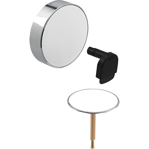 Geberit Split prefabricated set Ø52, for bath tub drain with rotary actuator and inlet, white