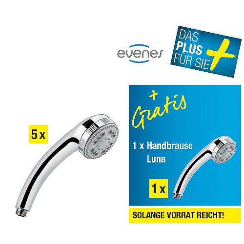 Hand shower Luna 5 spray modes ø 81 mm chrome 5+1