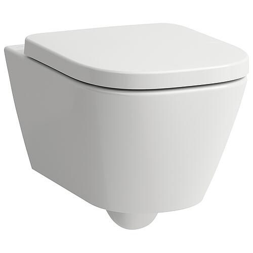 Wall-hung WC Laufen Meda Advanced rimless, Silent Flush, white, WxHxD: 360x355x540mm