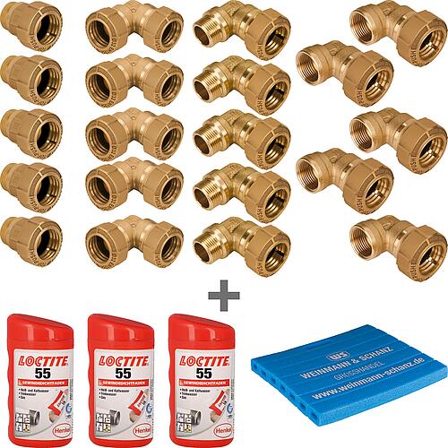 Promotional package MS clamp connectors for PE pipes, 20 pieces Standard 1