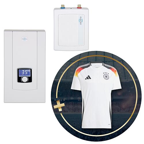 Promotional package instantaneous water heater PPE2 + small instantaneous water heater EPO2-3 + original DFB - home jersey 2024 adidas, men Standard 1
