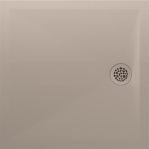 Receveur de douche Ciron fonte minérale chanvre 800x23x800 mm 