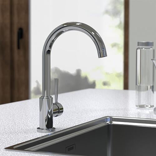 Sink mixer Malleo swivel spout, projection 185 mm chrome