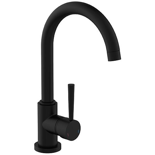 Sink mixer Malleo swivel spout, projection 185 mm black matt