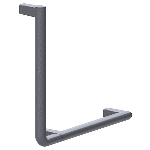Angle handle Series Cavere made of aluminium, anthracite-metallic 95, 400x400 mm, 90°, left version