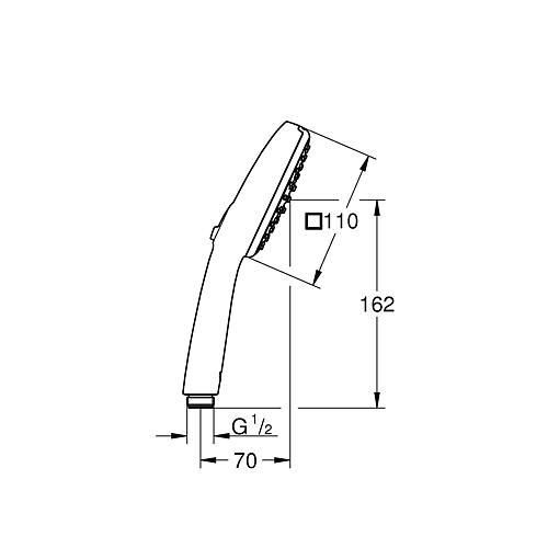 Handbrause Grohe Tempesta Cube 110 Anwendung 4