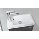 Base cabinet + cast mineral washbasin ELYP, 1 door, matt anthracite, left stop, 400x609x220 mm