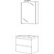 Bathroom furniture set ELAI series MBO grey oak stone dec. width 600 mm 2 drawers