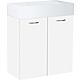 Base cabinet + washbasin ENISAR in cast mineral composite, 2 doors, high-gloss white, 500x600x250 mm