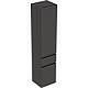 Tall cabinet Geberit Renova Plan, 2 doors, 1 drawer, 390x1800x360 mm, lava, matt