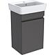 Base cabinet + washbasin Geberit Renova Plan in ceramic, 450x615x340 mm, lava