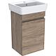 Base cabinet + washbasin Geberit Renova Plan in ceramic, 500x615x380 mm walnut hickory