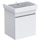 Base cabinet + washbasin Geberit Renova Plan in ceramic, 600x616x480 mm, white