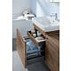 Base cabinet + washbasin Geberit Renova Plan in ceramic, 550x616x440 mm walnut hickory