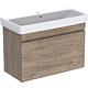 Washbasin base cabinet with washbasin in ceramic, width 1000 mm Standard 4