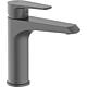 Washbasin mixer Tabay, medium, with clicker valve, graphite