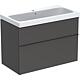 Washbasin base cabinet iCon with ceramic washbasin, width 900 mm Standard 4