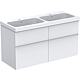 Base cabinet + washbasin Geberit iCon in ceramic, 1200x705x485 mm, matt white