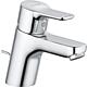 KLUDI PURE & EASY 60mm washbasin mixer with pull-out waste set chrome