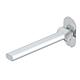 Hinged support rail Elida 2.0 White matt Chrome WxHxD:30x60x420mm