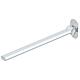 Hinged support rail Elida 2.0 White matt Chrome WxHxD:30x60x750mm