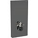 GEBERIT Monolith Plus plumbing module for wall-mounted WC 114 cm, lava glass/aluminium black-chrome