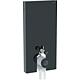 GEBERIT Monolith Plus plumbing module for pedestal WC 114 cm, black glass/aluminium black-chrome