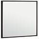 LED mirror Oselva w. touch switch, w. black frame, 800x800mm