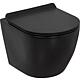 Combi-Pack Arax WC suspendu avec Silent Flush 370x370x485mm + abattant WC noir mat