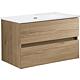 Kora Bathroom Furniture Set 2 Drawers Nabucco Oak Width 805 mm