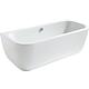 Loup space-saving bathtub WxHxD:1800x580x800mm without drain set with overflow hole, white acrylic