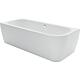 Corner Bathtubs Loup WxHxD:1800x580x800 mm curved right without drain with overflow hole, white acrylic