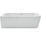 Corner Bathtubs Loup WxHxD:1800x580x800 mm curved right without drain with overflow hole, white acrylic