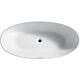 Freestanding bath tub Scardon WxHxD:1600x580x800mm with clicker waste set and slotted overflow chrome, white acrylic