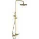 Comallo 2.0 shower system with Soft Brass thermostat