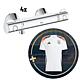 4x Wall-mounted shower thermostat GROHE Grohtherm 800 chrome + 1x extra Original DFB - Home shirt 2024 adidas, size M
