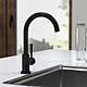 Sink mixer Malleo swivel spout, projection 185 mm black matt